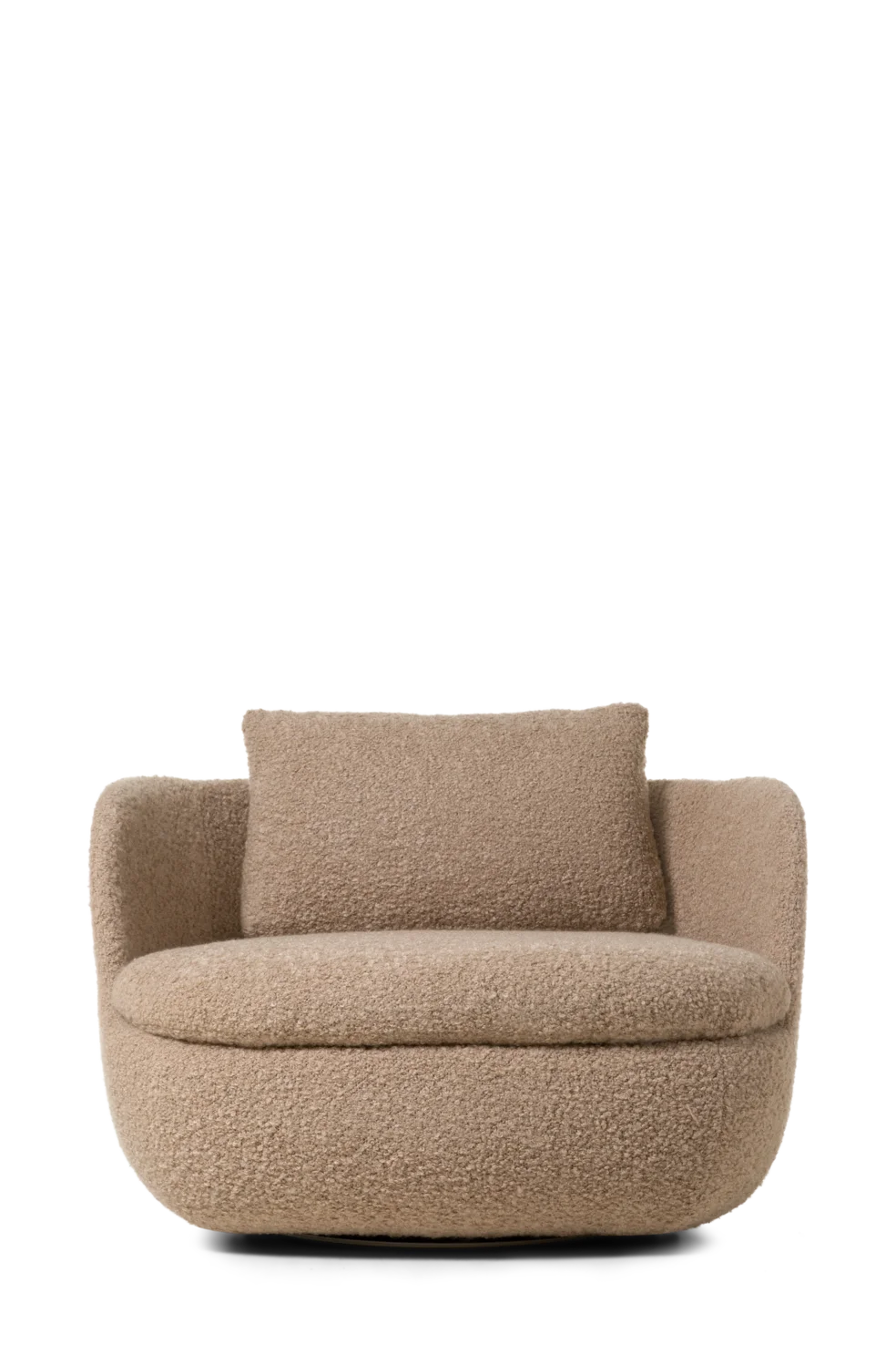 Bart Armchair Swivel Blushing Sloth wooly fabric